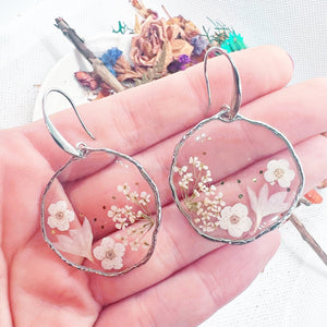 Real Flowers Jewelry Earrings Handmade.Best Gift Ideas